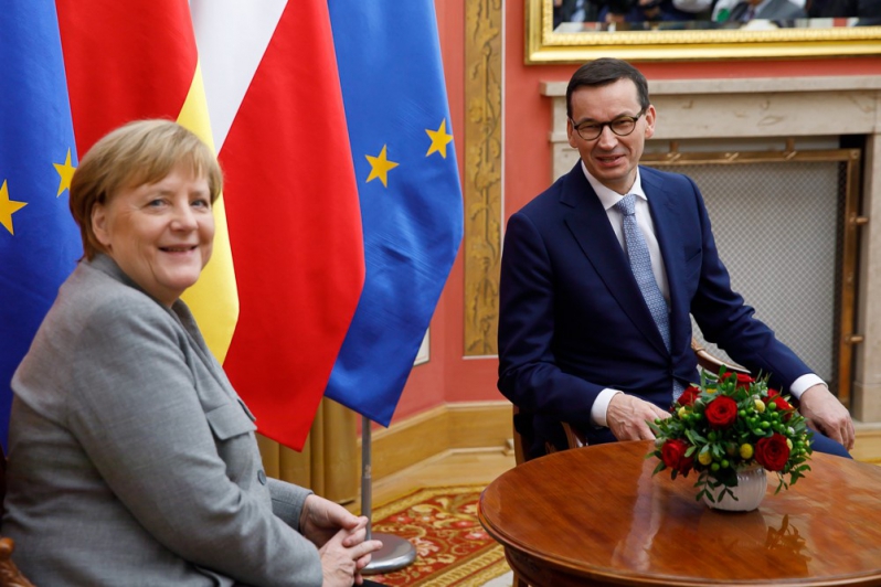 Angela Merkel i Mateusz Morawiecki. Fot.: Kancelaria Premiera