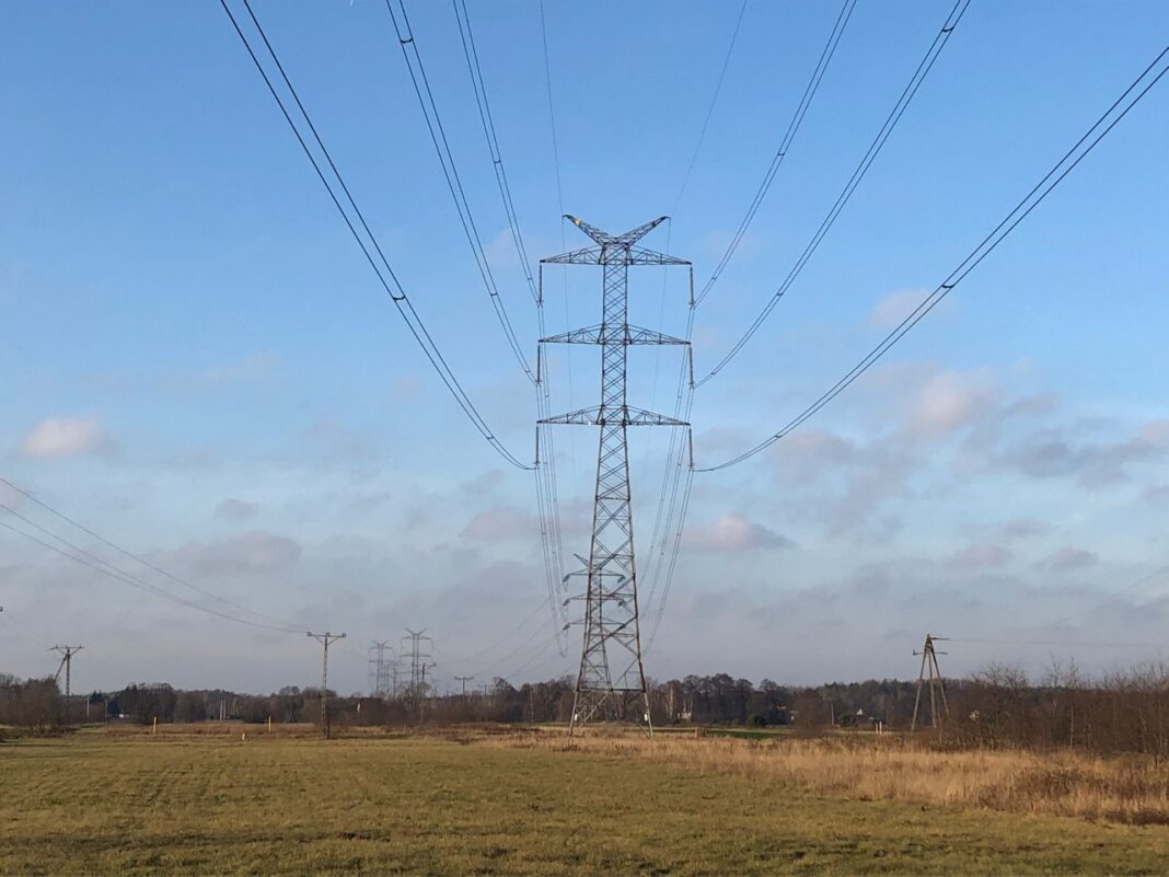 Linia elektroenergetyczna na Rembelszczyźnie. Fot. Bartłomiej Sawicki/BiznesAlert.pl