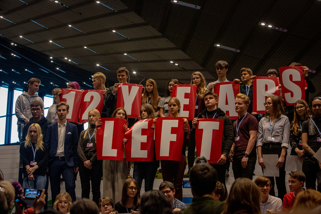 Protest młodzieży podczas COP24. Źródło: Flickr