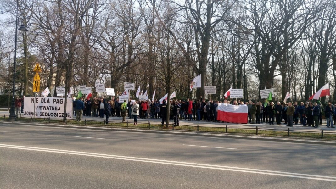 Protest przeciwko PAG. Fot. NSZZ 