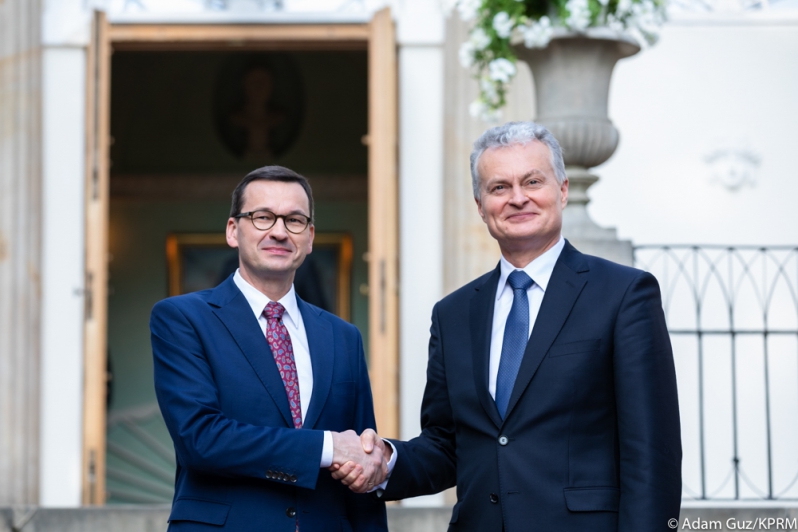 Prezydent Litwy Gitanas Nauseda i premier RP Mateusz Morawiecki. Fot. Kancelaria Premiera