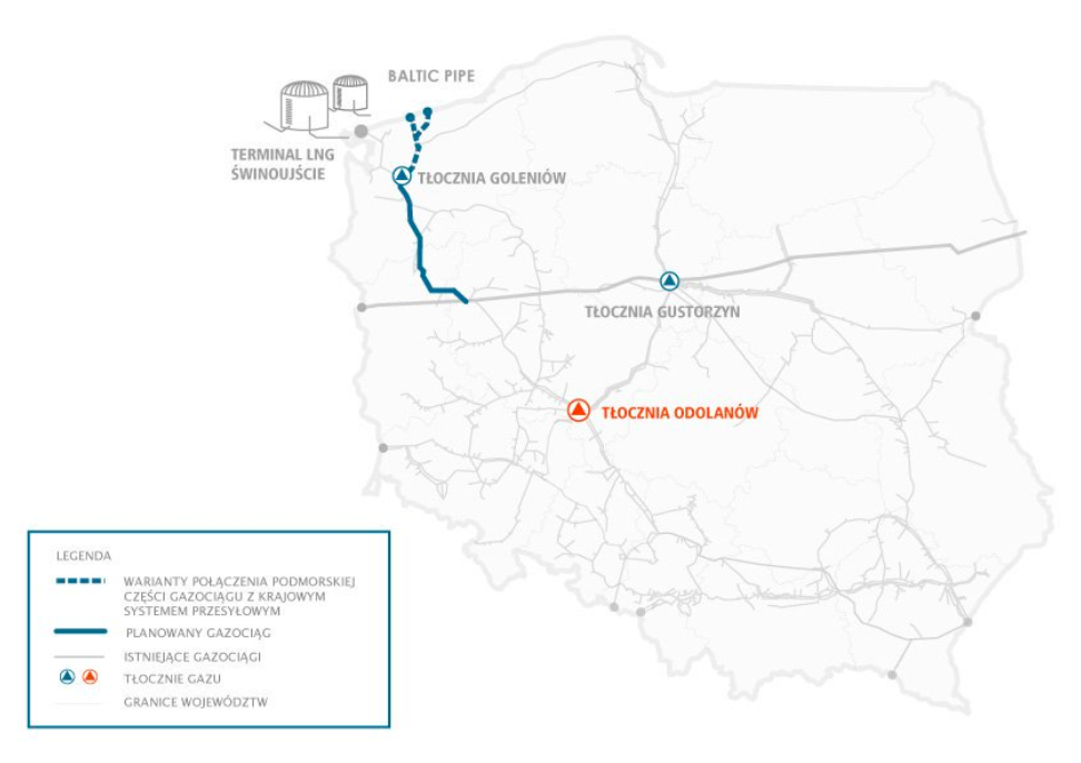 Tłocznia Odolanów. Źródło: Gaz-System