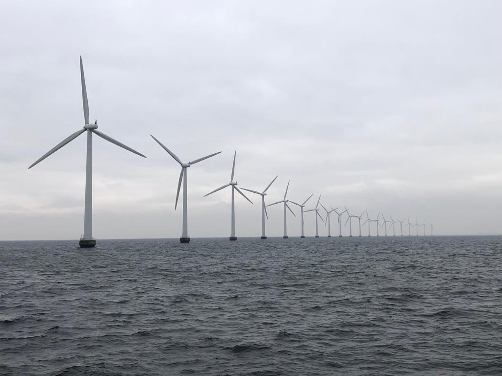 Morska farma wiatrowa Middelgrunden w pobliżu Kopenhagi. Fot. Bartłomiej Sawicki/BiznesAlert.pl