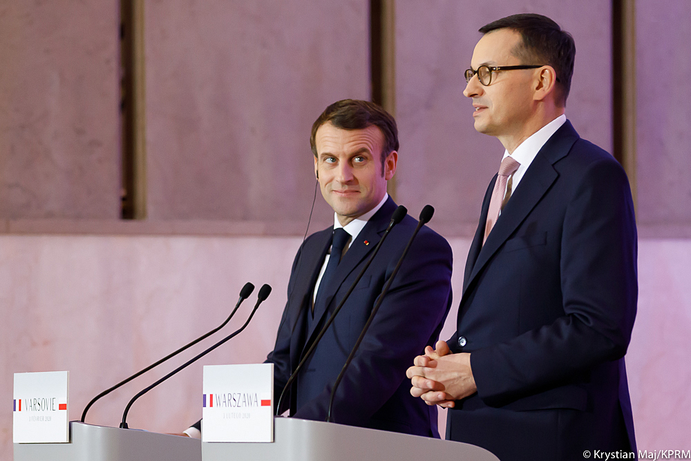 Morawiecki Macron