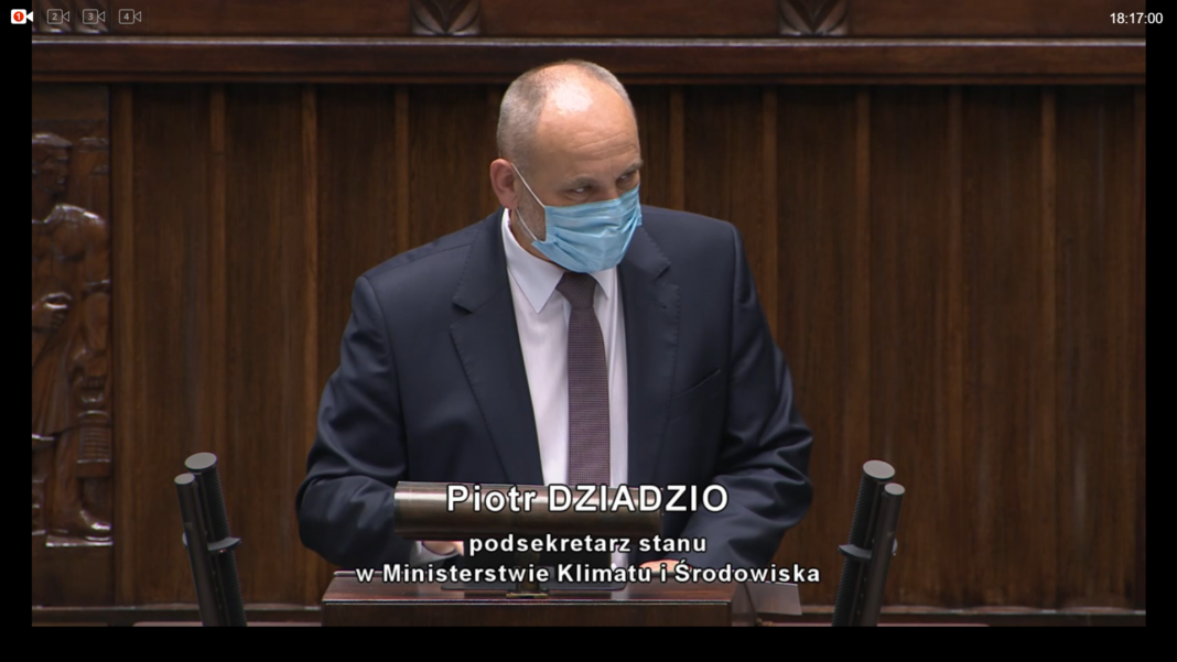 Piotr Dziadzio wiceminister środowiska, główny geolog kraju wyjaśniał tło rozmów