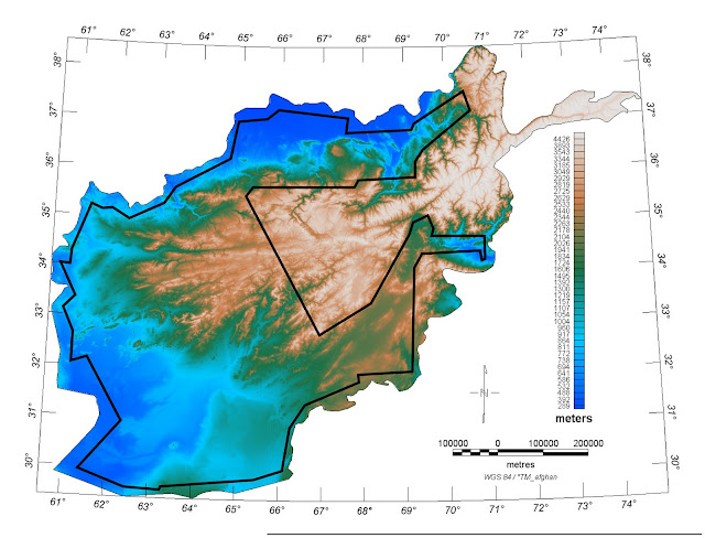 Geologiczna mapa Afganistanu z 2006 roku. Grafika: Amerykańska Służba Geologiczna