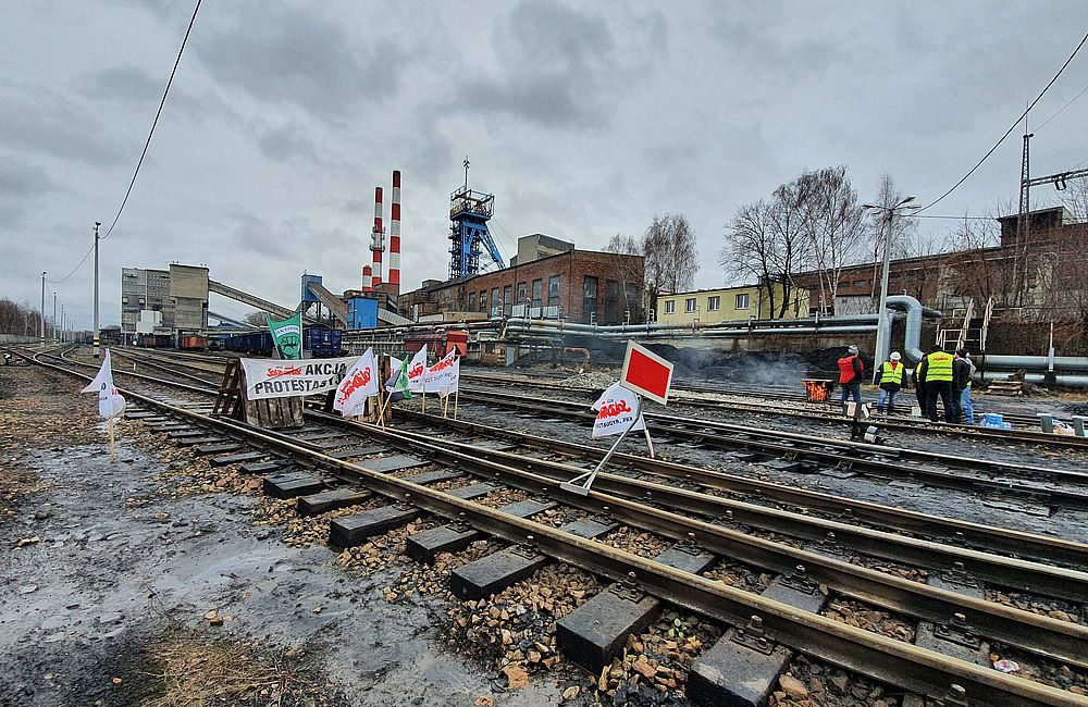 Blokada dostaw węgla. Fot. Solidarność