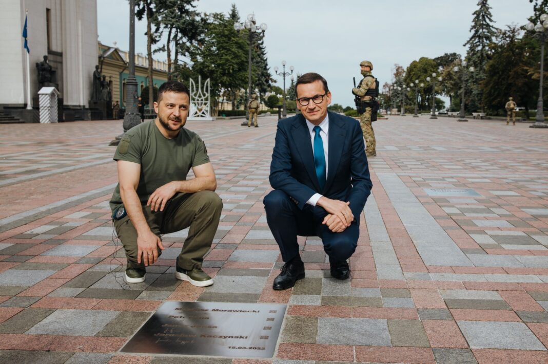 Mateusz Morawiecki i Wołodymyr Zełeński. Fot. Kancelaria Premiera RP.