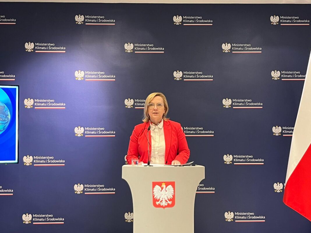 Anna Moskwa na konferencji prasowej. Fot. Jędrzej Stachura