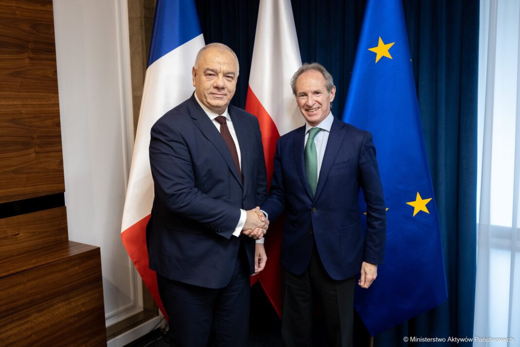 Philippe Crouzet na spotkaniu z Jackiem Sasinem. Fot. Ministerstwo Aktywów Państwowych.