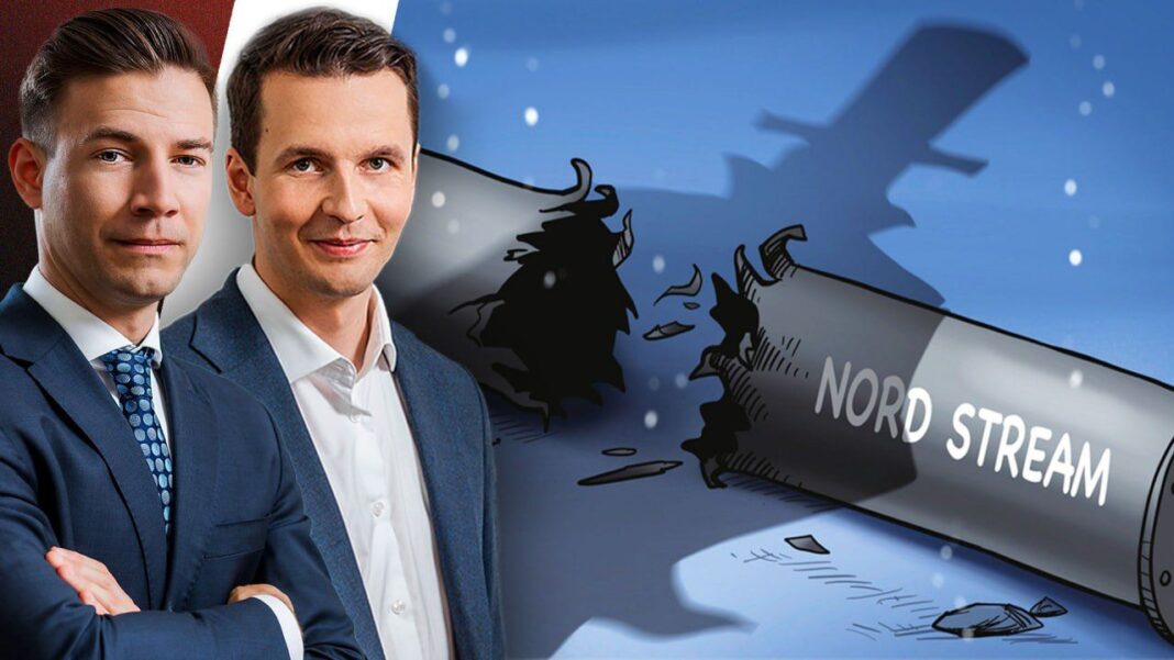 Sabotaż Nord Stream 2 w Spięciu BiznesAlert.pl. Grafika: Mikołaj Teperek.